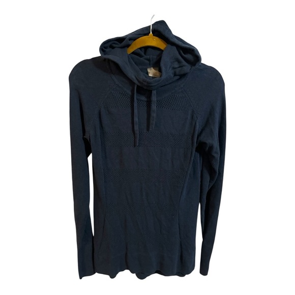 Calia By Carrie Underwood Navy Effortless Open Stripe Hoodie - Picture 1 of 4